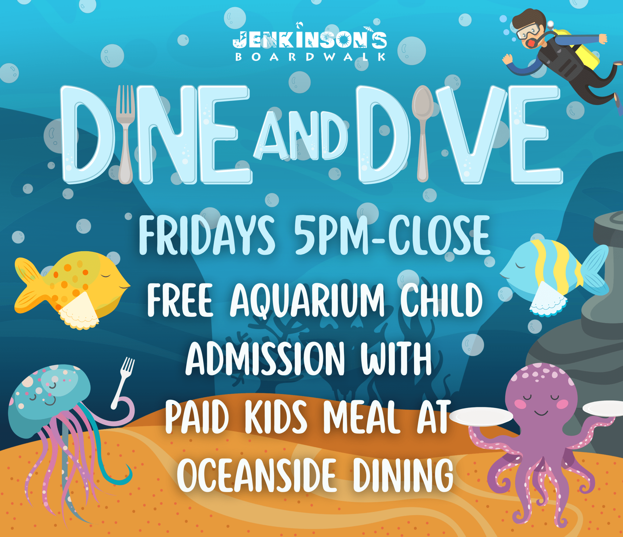 dive and dive at jenkinson's oceanside dining