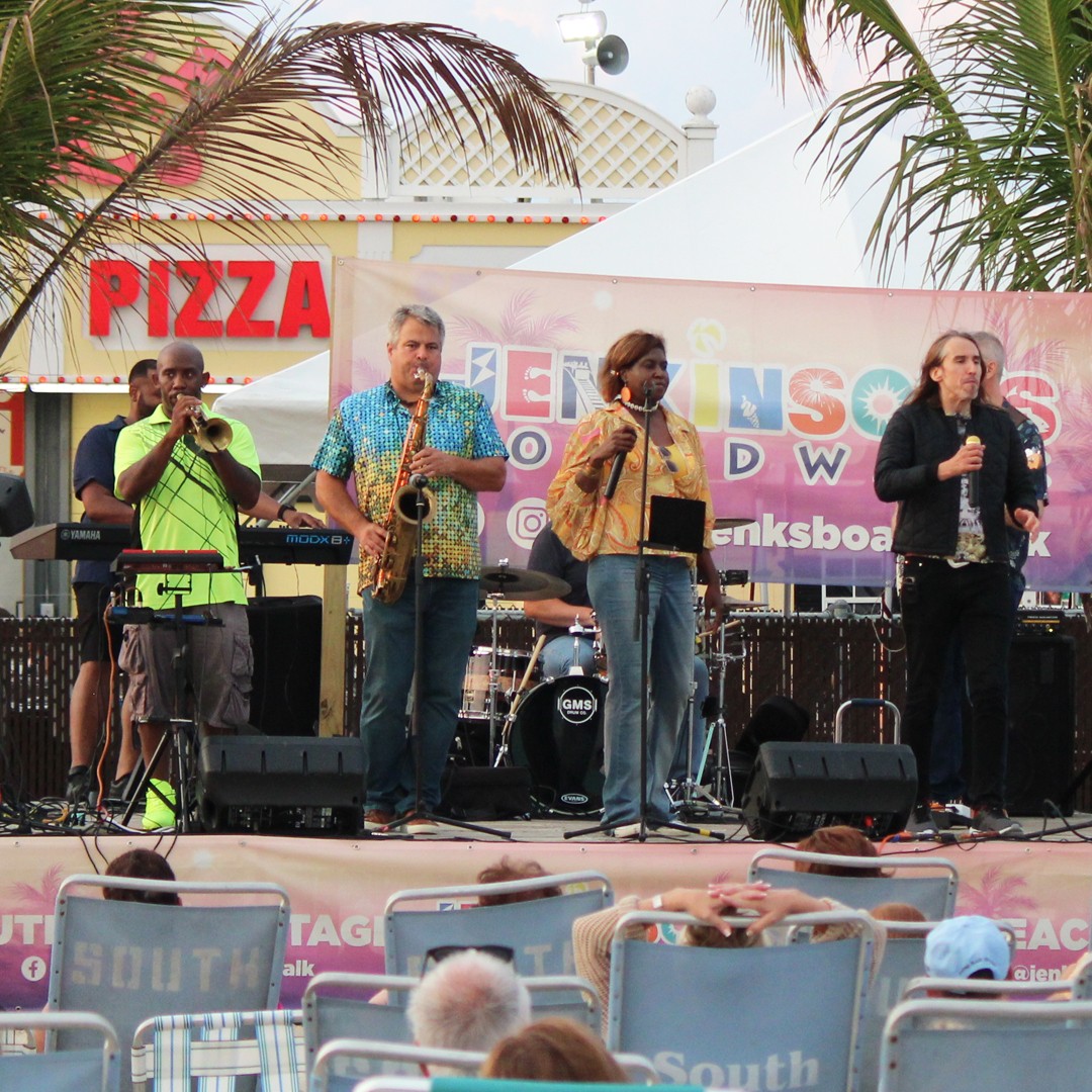 The Funktion Band is shown during a pervious performance at Jenkinson's Boardwalk. The band is scheduled to perform a free concert on July 16 in Point Pleasant Beach New Jersey.