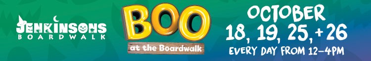 Jenkinson's Boardwalk's "Boo at the Boardwalk" 2025 is scheduled for October 18, 19, 25 & 26.
